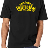 Cool Twisted Teas y Double DS Front and Back Front & Back Camiseta Negra Black T-Shirt - White