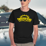 Cool Twisted Teas y Double DS Front and Back Front & Back Camiseta Negra Black T-Shirt - Navy