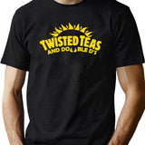 Cool Twisted Teas y Double DS Front and Back Front & Back Camiseta Negra Black T-Shirt - Green
