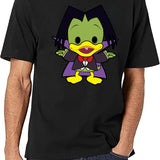 Count Duckula Chibi Black T-Shirt - White