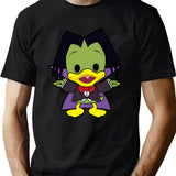 Count Duckula Chibi Black T-Shirt - Green