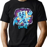 Craftee Black T-Shirt - Green