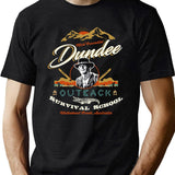 Crocodile Dundee Outback Survival School Black T-Shirt - Green