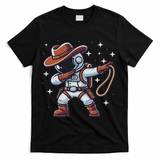 Dabbing Astronaut Cowboy Space Halloween Costume T-Shirt - Black
