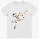 Dandelions Beagle Dog T-Shirt - White