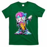 Dripping Baseball Drip Ice Cream Sport T-Shirt - Green