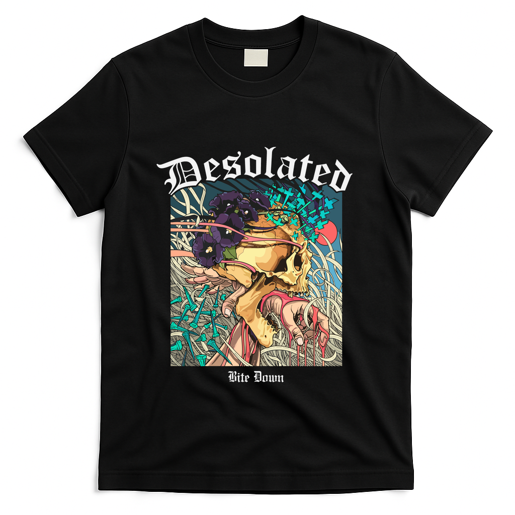 Desolated Bite Down Artwork T-Shirt - Black
