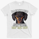 Dachshund Black Tan Professional Human Trainer Cute Dog T-Shirt - White