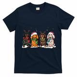 Dachshund Christmas Dog Lover Family T-Shirt - Navy Blue