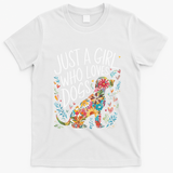 Dog Cute Just A Girl Who Loves Dogs T-Shirt - White