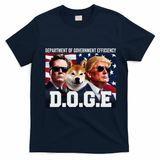 D.O.G.E Doge Department Of Government Efficiency T-Shirt - Navy Blue