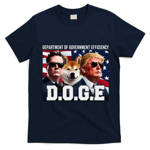 D.O.G.E Doge Department Of Government Efficiency T-Shirt - Navy Blue