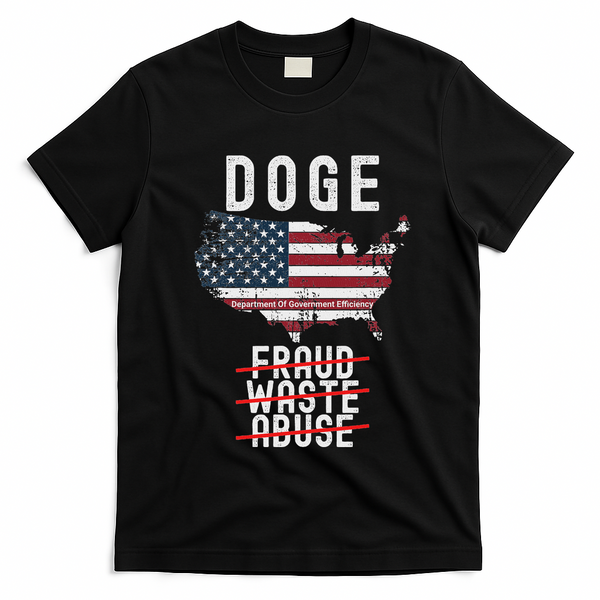 Doge D.O.G.E. Department Of Government Efficiency T-Shirt - Black