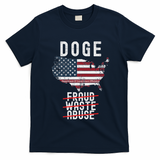 Doge D.O.G.E. Department Of Government Efficiency T-Shirt - Navy Blue