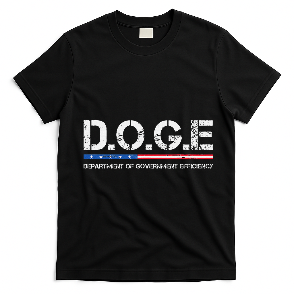 Doge D.O.G.E. Department Of Government Efficiency Gift T-Shirt - Black