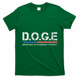 Doge D.O.G.E. Department Of Government T-Shirt - Irish Green