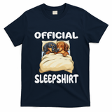 Dachshund Doxie Dog Sleep Pajamas Nightgown T-Shirt - Navy Blue