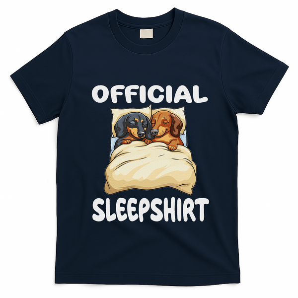 Dachshund Doxie Dog Sleep Pajamas Nightgown T-Shirt - Navy Blue