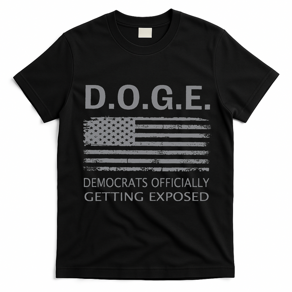 D.O.G.E Doge Democrats Getting Exposed T-Shirt - Black
