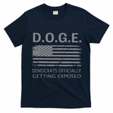 D.O.G.E Doge Democrats Getting Exposed T-Shirt - Navy Blue