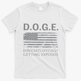 D.O.G.E Doge Democrats Getting Exposed T-Shirt - White