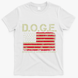 D.O.G.E Doge Department Of Government Efficiency On Back T-Shirt - White