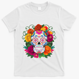 Dia De Los Muertos Costume Day Of The Dead Sugar Skull T-Shirt - White
