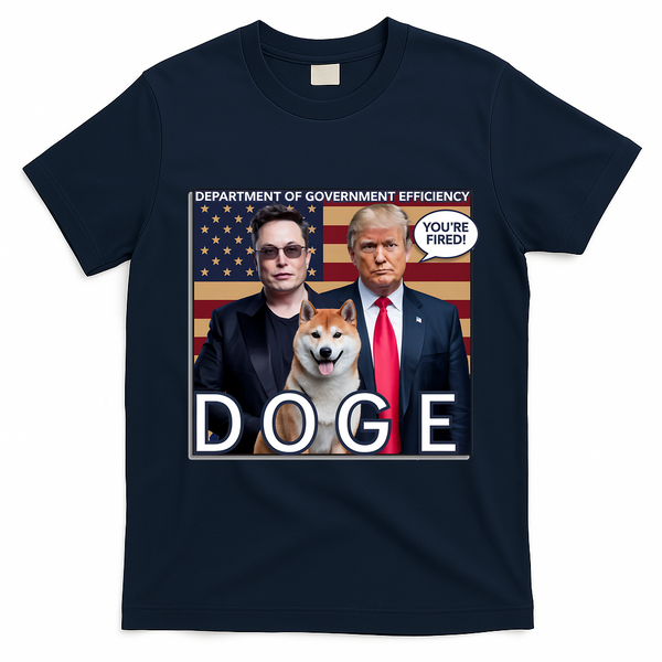 Doge Department Of Government Efficiency T-Shirt - Navy Blue