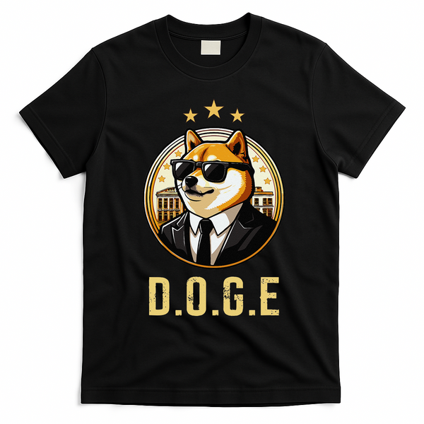 D.O.G.E Department Of Government Efficiency Doge Trump T-Shirt - Black