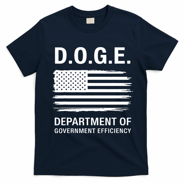 Doge Department Of Government Efficiency Gift T-Shirt - Navy Blue