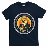 Doge Department Of Government Efficiency Doge Design T-Shirt - Navy Blue