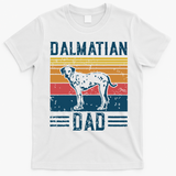 Dog Dalmatian Papa Vintage Dalmatian Dad T-Shirt - White