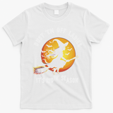 Dust Em Off Ladies ItS Ridin Season Halloween Witch Party T-Shirt - White