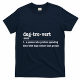Dogtrovert Funny Sarcastic Dog Lover T-Shirt - Navy Blue