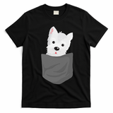 Dog In A Pocket Cute Westie Terrier Lover Puppy T-Shirt - Black