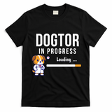 Dogtor In Progress Future Dog Doctor Vet Student Funny Vet Future Vet T-Shirt - Black