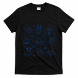 Dogs In Space Retro Dog Moon 90s T-Shirt - Black