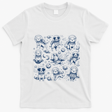 Dogs In Space Retro Dog Moon 90s T-Shirt - White