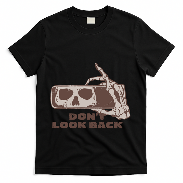 DonT Look Back Skeleton Car Mirror Transparent T-Shirt - Black