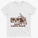 DonT Look Back Skeleton Car Mirror Transparent T-Shirt - White