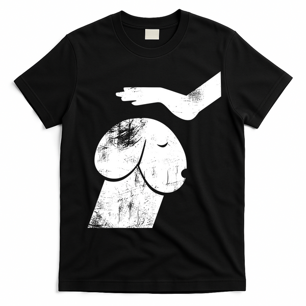 Dirty Mind Dog A Funny Dog Adult Humor Retro Vintage T-Shirt - Black