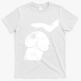 Dirty Mind Dog A Funny Dog Adult Humor Retro Vintage T-Shirt - White