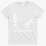 Dachshund Mom Doxie Mama Dog Dinosaur Funny Mothers Day T-Shirt - White