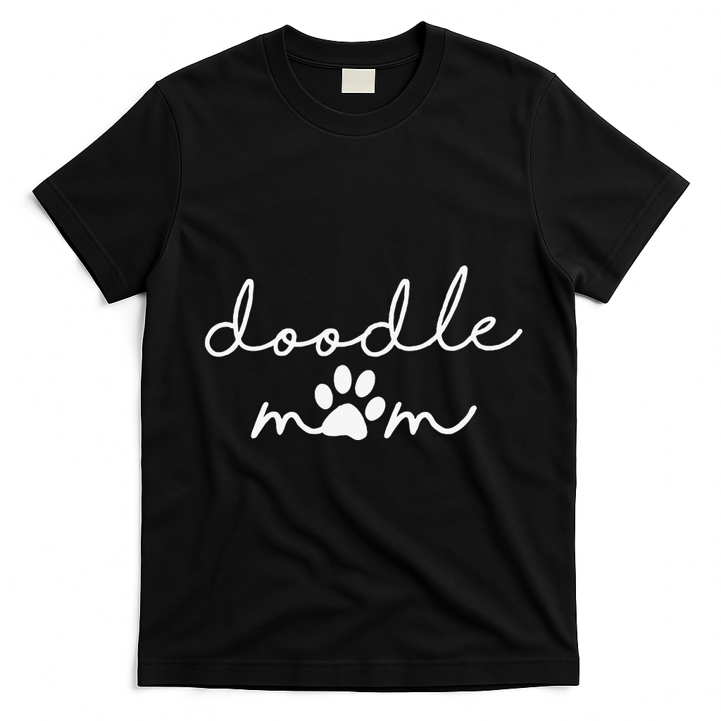 Doodle Mom Labradoodle Bernedoodle Goldendoodle Mama T-Shirt - Black