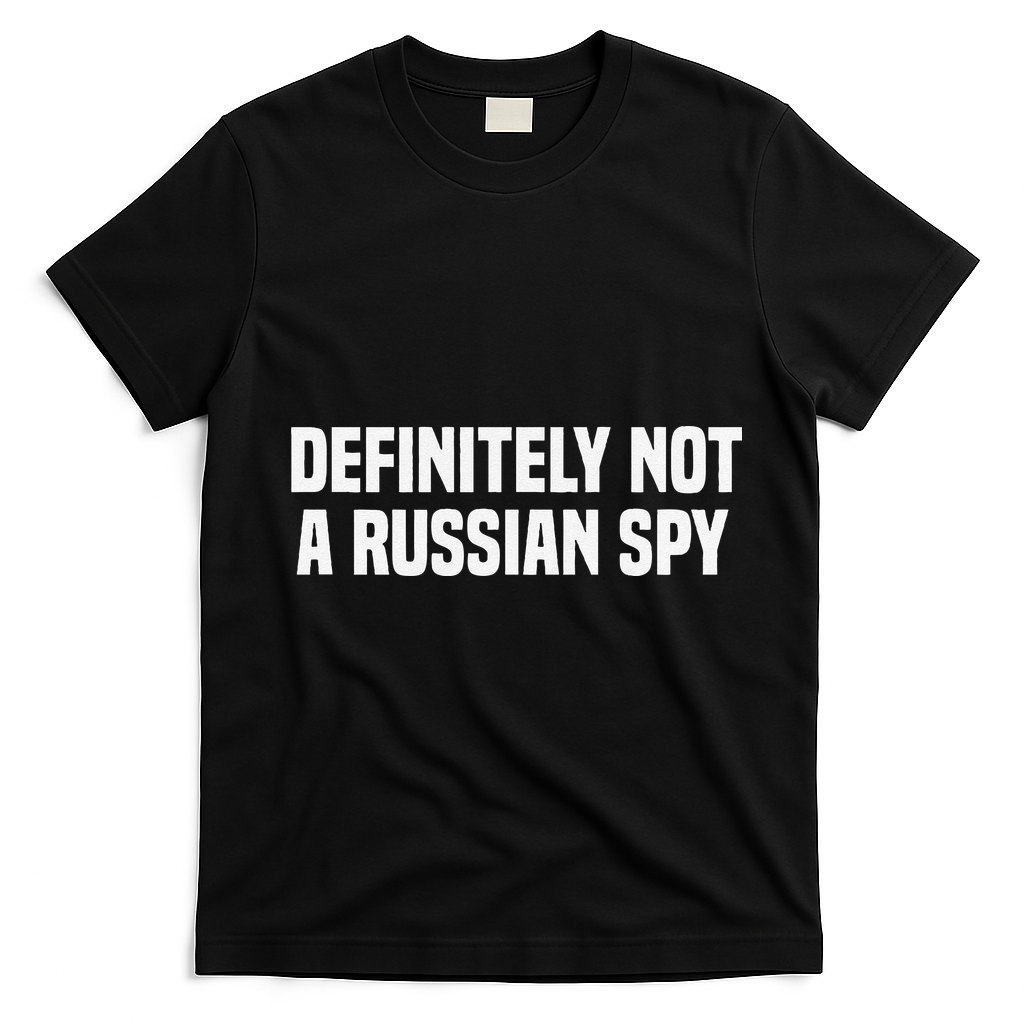 Definitely Not A Russian Spy Costume Halloween Party T-Shirt - Black
