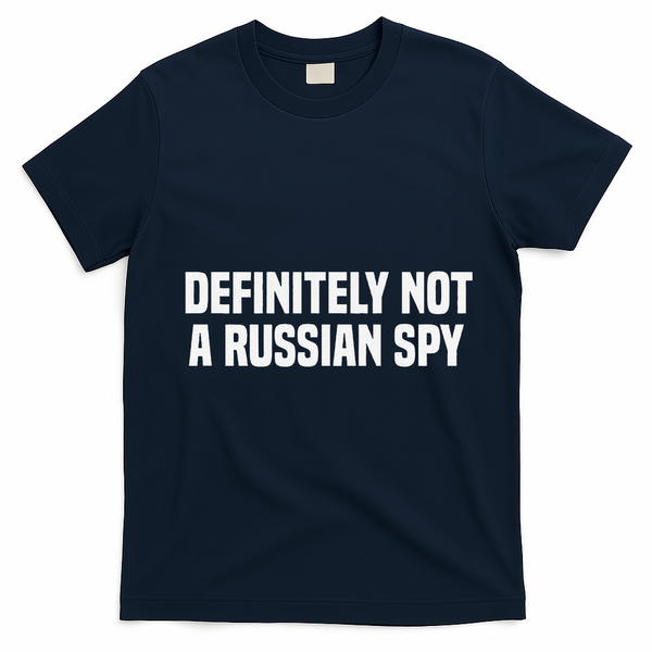 Definitely Not A Russian Spy Costume Halloween Party T-Shirt - Navy Blue
