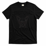 Do Not Pet Emotional Husband Support Funny Chihuahua Dog T-Shirt - Black