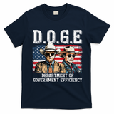 Department Of Government Efficiency Doge Trump T-Shirt - Navy Blue