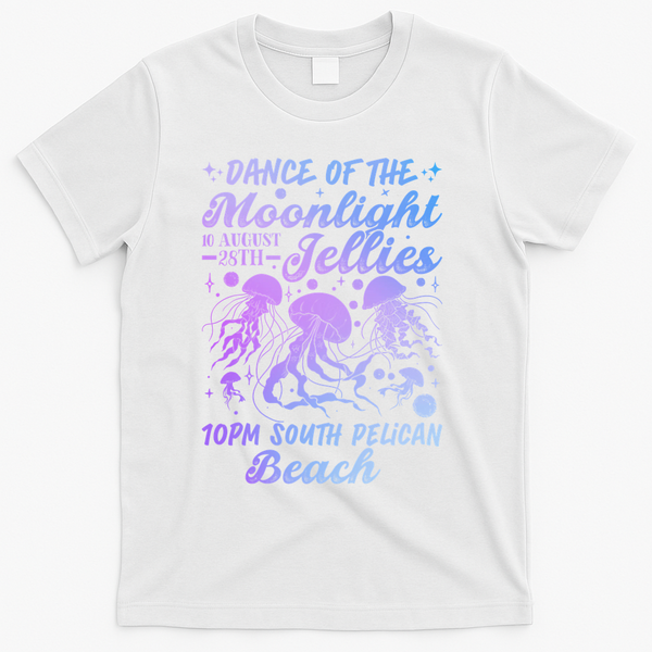 Dance Of The Moonlight Jellies Stardew Valley Pelican Beach T-Shirt - White