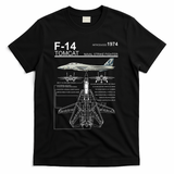 Dinosaurus Rekx F 14 Tomcat Fighter Jet T-Shirt - Black
